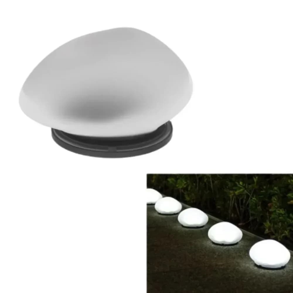 防水ソーラーLED Pebble芝生ライト、暖白色