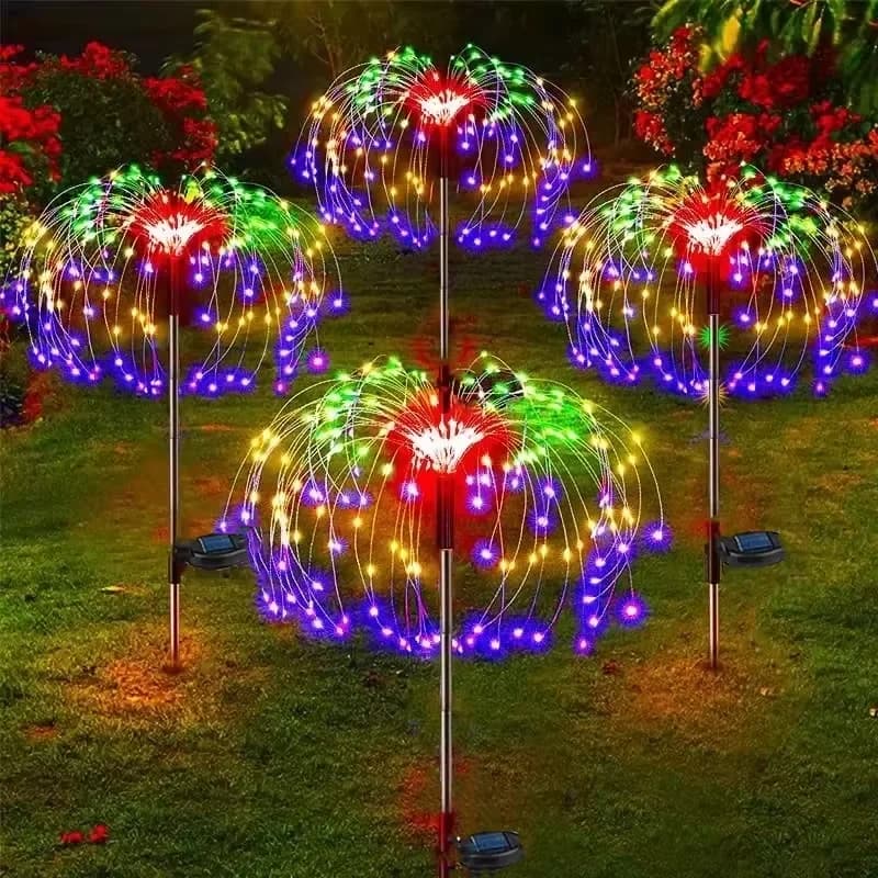 ソーラーLED ダンデライオン花火ガーデンライト