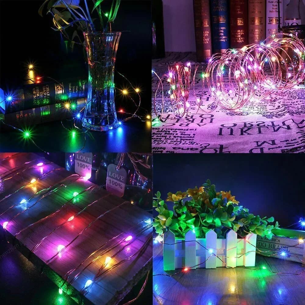 ソーラーLEDフェアリーストリングライト 8モード防水