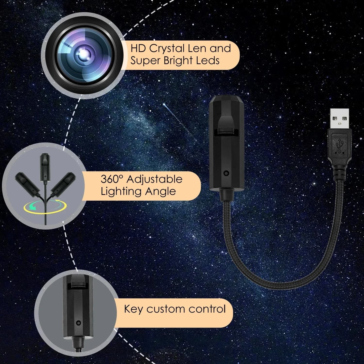 USB オーシャンシリーズ 星空ナイトライト プロジェクター
