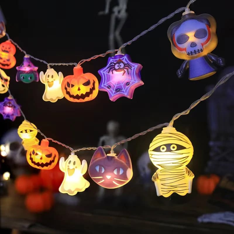 電池式ハロウィン形状ストリングライト