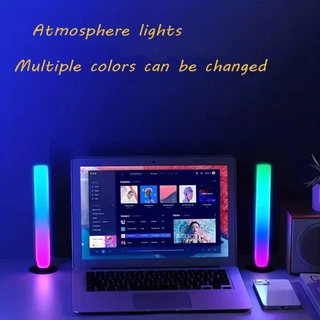 USB充電式 RGB 音楽リズム連動ライト