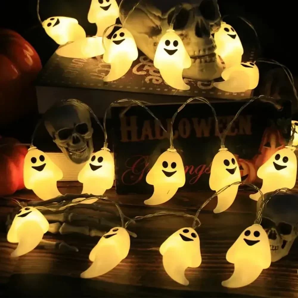 ハロウィン 笑顔 ストリングライト ウォームホワイト
