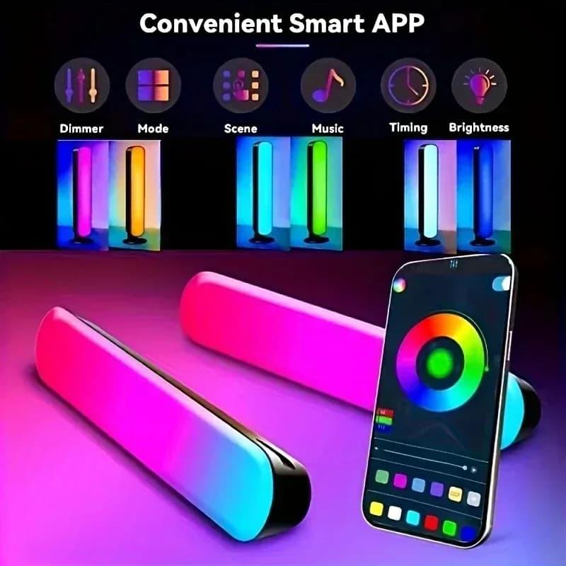 USB接続 スマート音楽リズム連動カラーチェンジライトバー