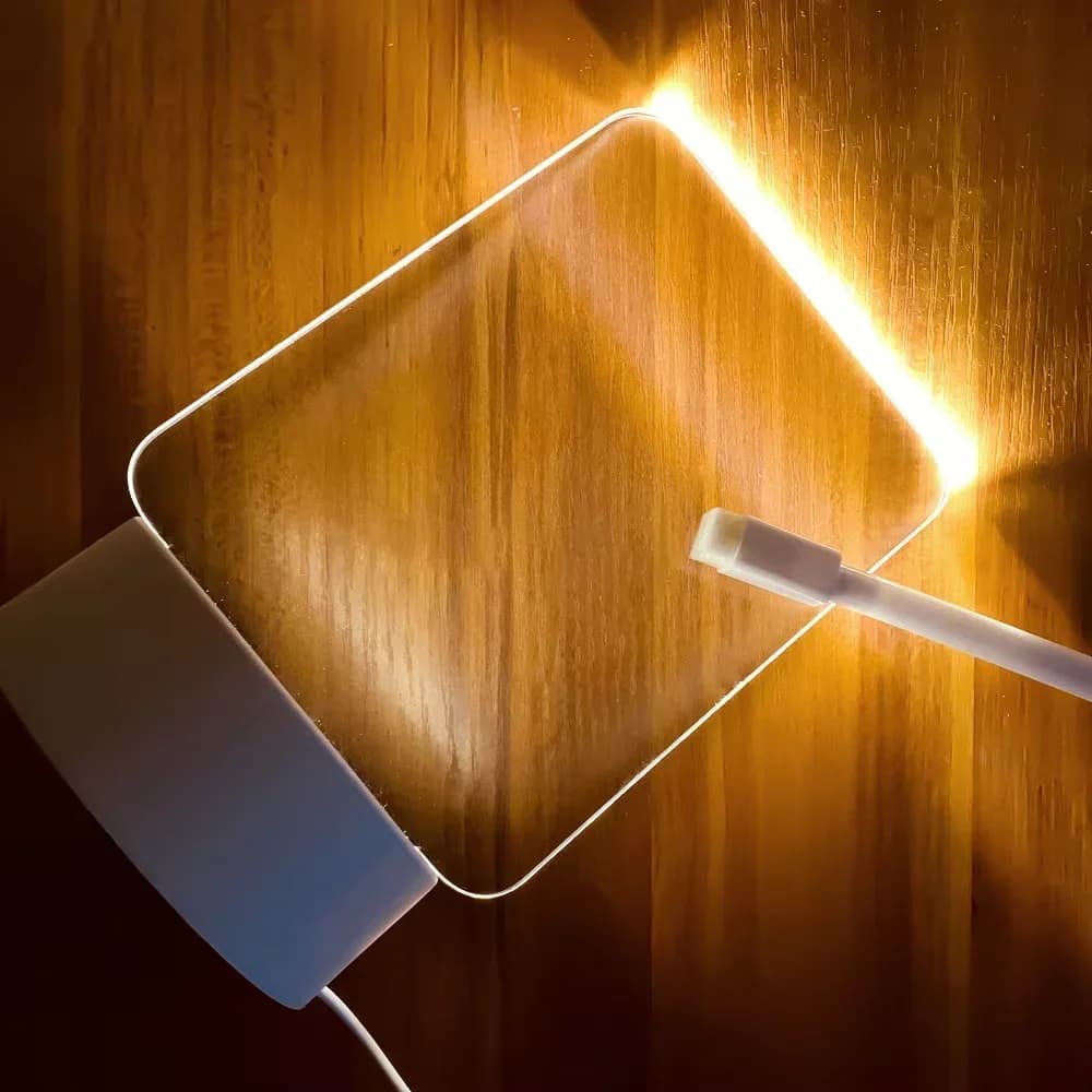 USB LED メッセージボード ナイトライト ペン付き デスク装飾